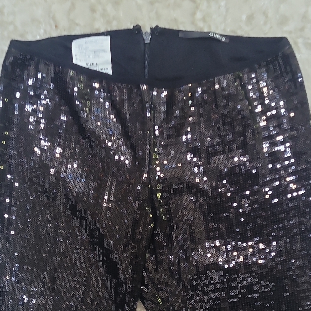 Guess Black Sequin Leggings